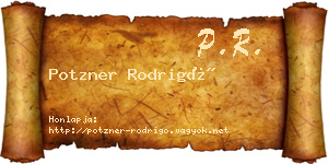 Potzner Rodrigó névjegykártya